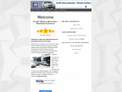 pacificmotorsmercedes.com snapshot