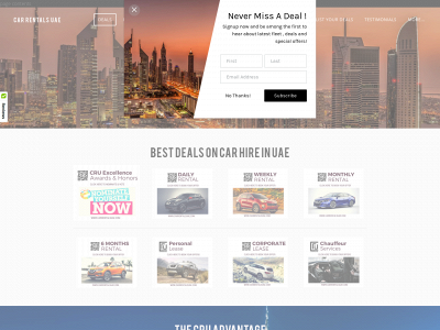 www.carrentalsuae.com snapshot