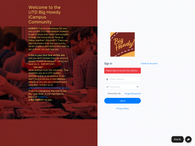 icampus.utdbighowdy.com snapshot