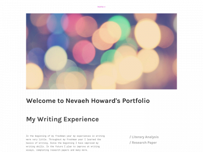 nevaehhowardonlineportfolio.weebly.com snapshot