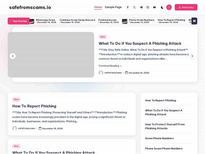 safefromscams.io snapshot