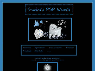 sandras-psp-wereld.be snapshot
