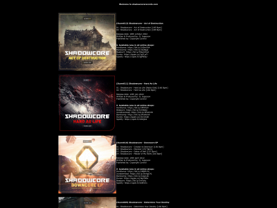 shadowcorerecords.com snapshot