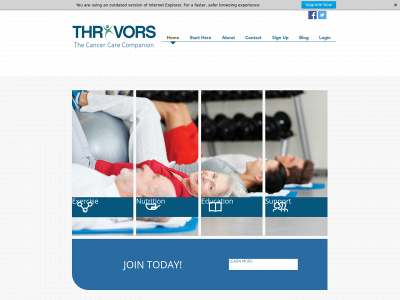 thrivors.com snapshot