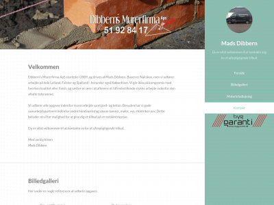 dibbernsmurerfirma.dk snapshot