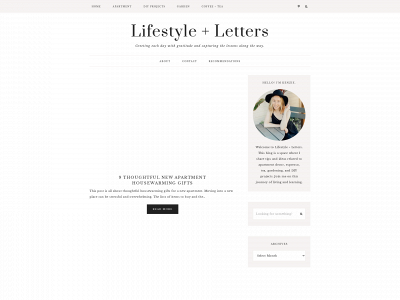lifestyleandletters.com snapshot
