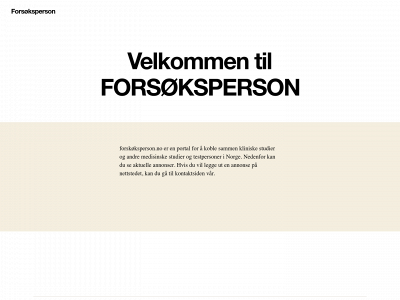 forsoksperson.no snapshot
