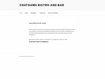 chathamsbistro.com snapshot