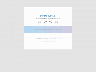 aurorasurvival.com snapshot