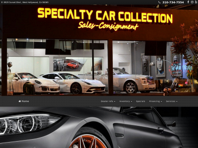 specialtycarcollection.com snapshot