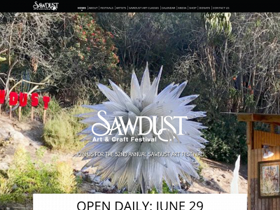 sawdustartfestival.org snapshot