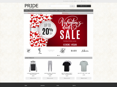 prideclothingonline.co.uk snapshot
