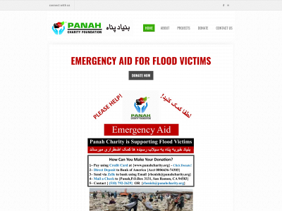 www.panahcharity.org snapshot