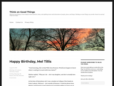 thinkongoodthings.com snapshot