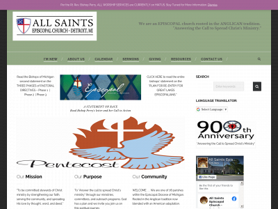 allsaintsdetroit.org snapshot