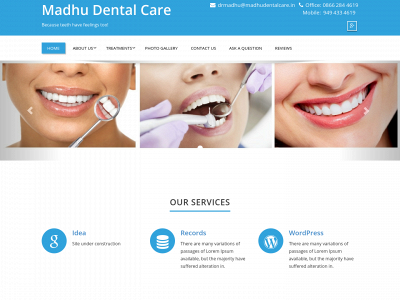 madhudentalcare.in snapshot