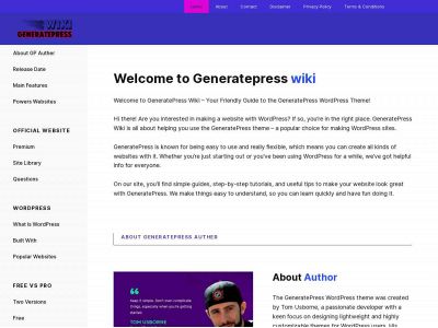 generatepresswiki.com snapshot