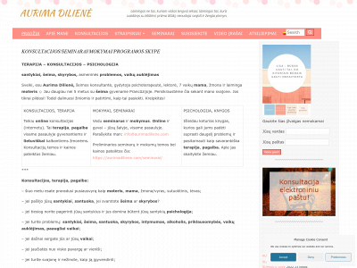 aurimadiliene.com snapshot