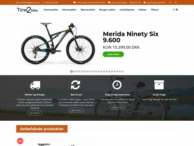 time2bike.dk snapshot