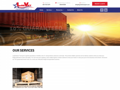 logvetstransport.com snapshot