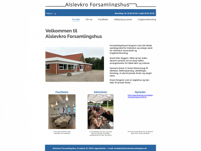 alslevkroforsamlingshus.dk snapshot