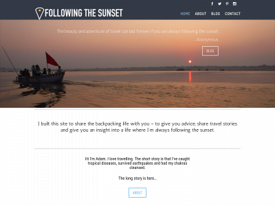 followingthesunset.com snapshot