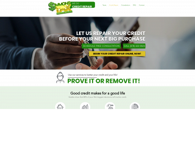 www.simmonscreditrepair.com snapshot