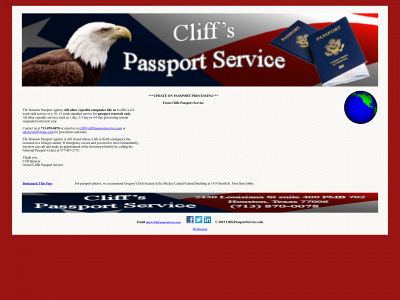 cliffspassportservice.com snapshot
