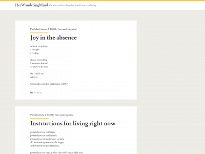 herwanderingmind.com snapshot