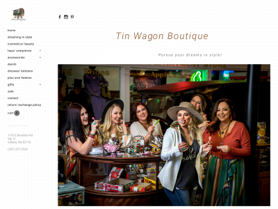 www.tinwagonboutique.com snapshot