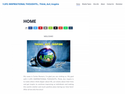 1lifeinspirationalthoughts.com snapshot