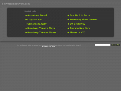 activitiesinnewyork.com snapshot