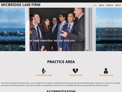 micbridgelawfirm.com snapshot