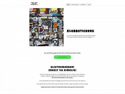 klubbstickers.no snapshot