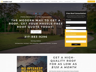www.modernroof.com snapshot