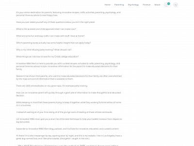 innovativembamom.com snapshot