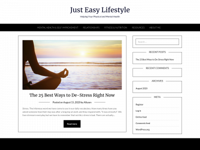 justeasylifestyle.com snapshot