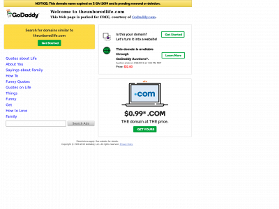 theunboredlife.com snapshot