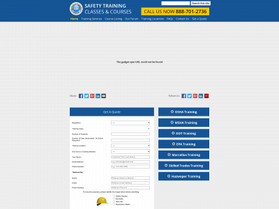 safetytrainingclassescourses.com snapshot