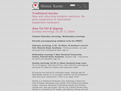 shintaikarate.co.uk snapshot