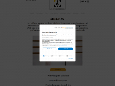 artwithoutbordersnyc.com snapshot