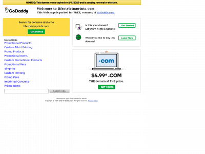 lifestyleimprints.com snapshot