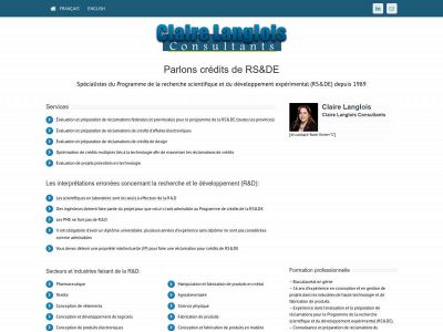 clairelangloisconsultants.com snapshot