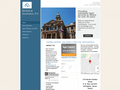 stickelslaw.com snapshot