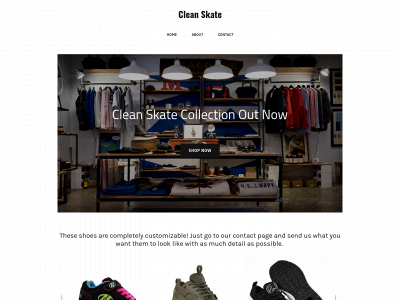clean-skate.weebly.com snapshot