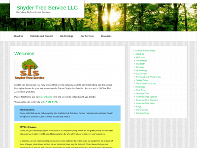 snydertreeservice.com snapshot