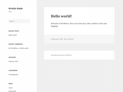 kristinkade.com snapshot