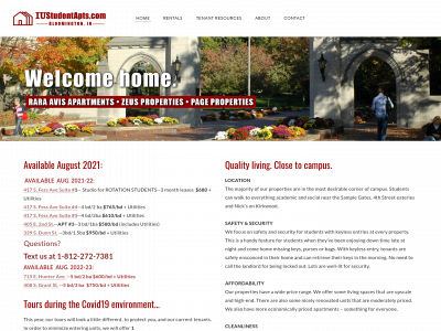pagepropertiesrentals.com snapshot