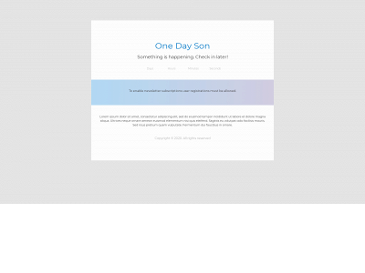 onedayson.com snapshot