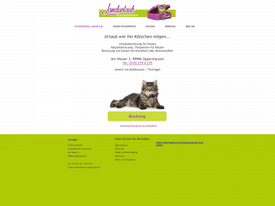 katzen-landurlaub.de snapshot